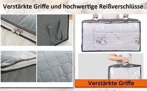 Verstärkte Griffe und hochwertige Reißverschlüsse