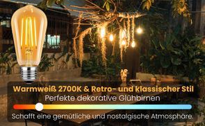 Warmweißes, gemütliches Licht