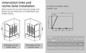 Links oder Rechtsmontage frei wählbar