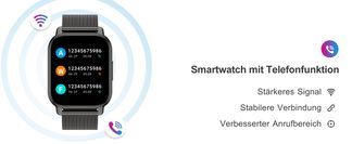 Smartwatch mit Telefonfunktion – Stabile Verbindung 