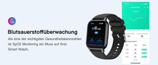 Smartwatch mit Blutsauerstoffüberwachung – SpO2 Messung für 