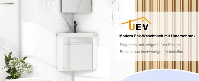 Gäste WC Waschtisch, Eckschrank für Badzimmer