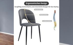 Gepolsterter Stuhl mit Rückenlehne