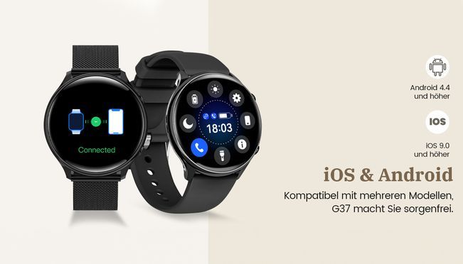 Smartwatch Damen mit Telefonfunktion, HD Voll Touchscreen, Fitness Tracker mit 120 Sport SpO2 Pulsuh