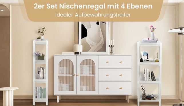 2er Set Nischenregal von COSTWAY