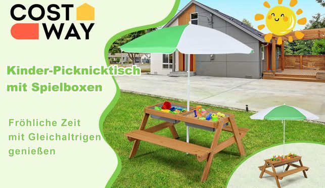 Kinder Kindersitzgruppe Picknicktisch Gartentisch