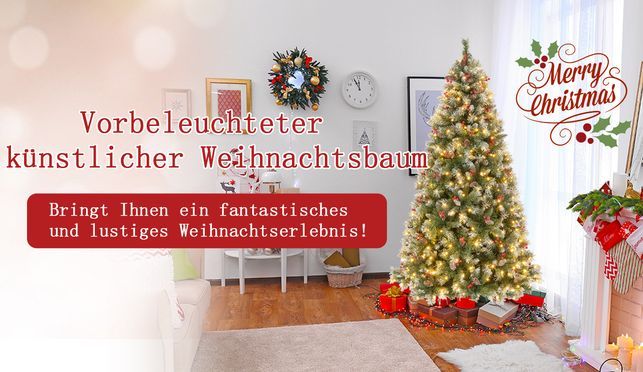 Weihnachtsbäume mit guter Qualität, dichten Zweigen, realistischem Aussehen von COSTWAY