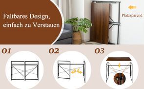 Platzsparend klappbares Design