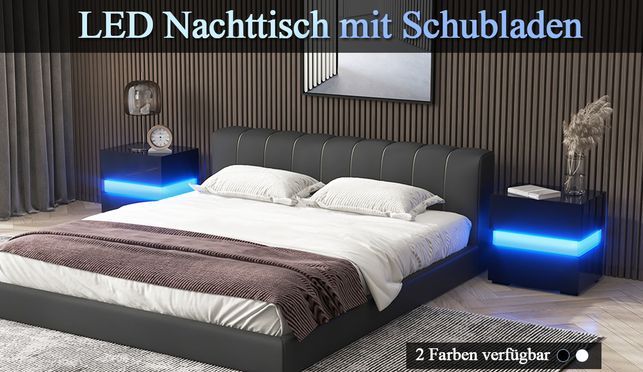 Nachttisch mit LED von COSTWAY