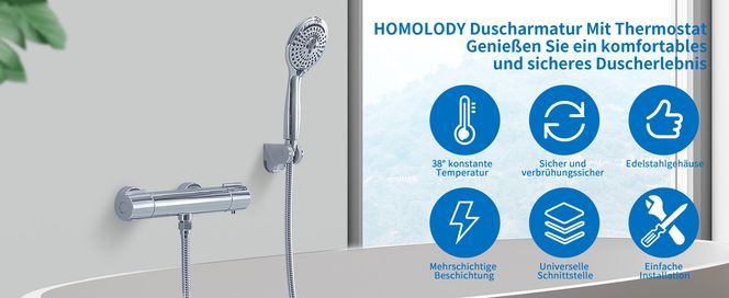 HOMOLODY Duscharmatur mit Thermostat