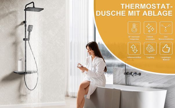 Thermostat Dusche mit Ablage – Komfort, Stil und Funktionalität