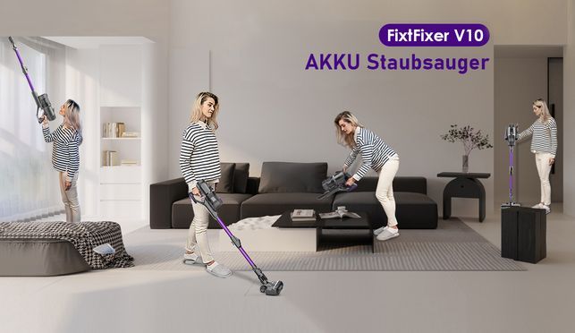 FixtFixer Kabelloser Staubsauger für die Reinigung des Gesamten Hauses