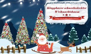 Klappbarer schneebedeckter Weihnachtsbaum