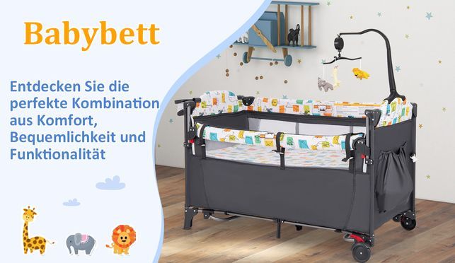 COSTWAY 5 in 1 Beistellbett