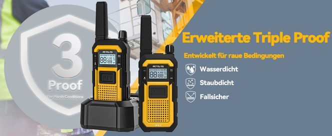 Retevis RB648 Walkie Talkies Wasserdichtes Hochleistungsradio