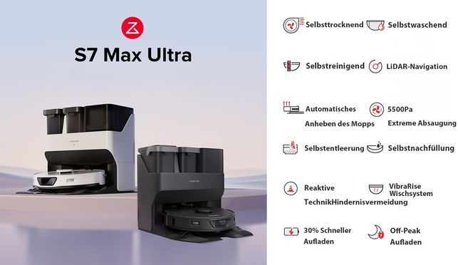 Roborock S7 Max Ultra Weiß mit RockDock Ultra