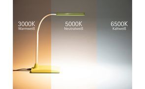 3 Stufen: Farbtemperatur wählbar