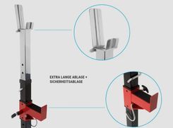 Extra lange Ablage + Sicherheitsablage