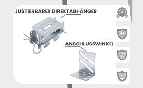 Justierbarer Direktabhänger & Anschlusswinkel