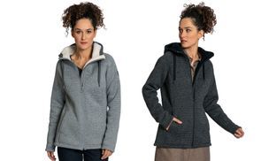 Elkline Fleecejacke Fireplace - melierter Strickfleece