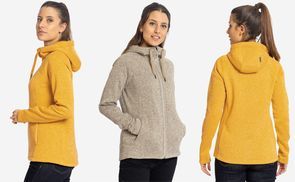 Elkline Strickfleece Kapuzenjacke - leicht tailliert