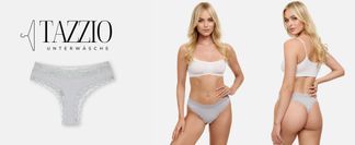 Tazzio String Tanga – Eleganz und Passform in Grau.