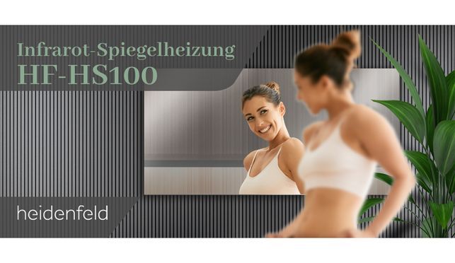 Infrarot Spiegelheizung HF-HS 100 - Multifunktionsspiegel mit integrierter Infrarotheizung