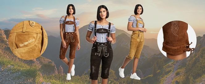 Steigenhöfer Kniebund Trachtenlederhose für Damen