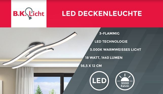 LED Design Deckenleuchte Wohnzimmer modern Deckenlampe Acrylweiß Aluoptik 6 Watt