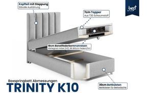 Abmessungen des einzelnen bonnell federkerbetts Trinity k 10