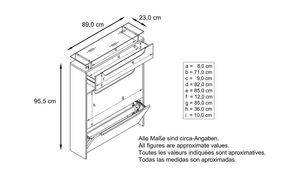 Maßangaben Schuhschrank Annie