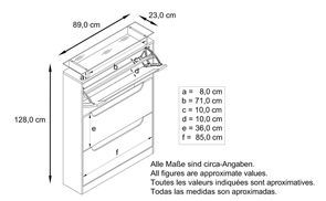 Maßangaben Schuhschrank Space