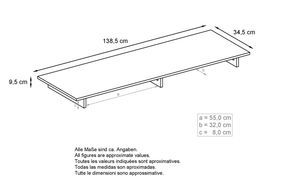 Maßangaben TV-Aufsatz Game