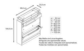 Maßangaben Schuhschrank Fiesta