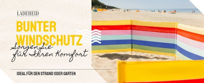 Bunter Windschutz: Ideal für den Strand oder Garten