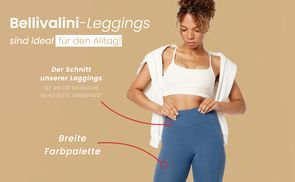 Der Schnitt unserer Leggings, breite Farbpalette