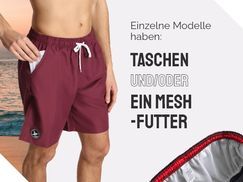 Einzelne Modelle haben: Taschen und/oder ein Mesh Futter