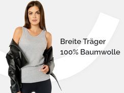 Breite Träger, 100% Baumwolle