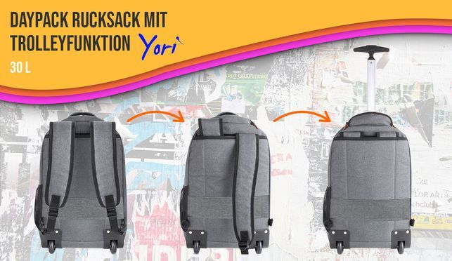 Praktischer Rucksack mit Trolleyfunktion