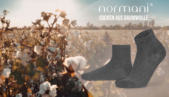 Kurzschaft Komfortsocken mit hohen Baumwollanteil von NORMANI