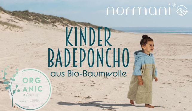 Kinder Badeponcho aus Bio Baumwolle