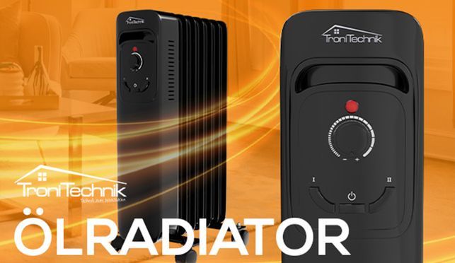 TroniTechnik® Ölradiator TT OR 207 Schwarz – Effiziente und Wohlige Wärme