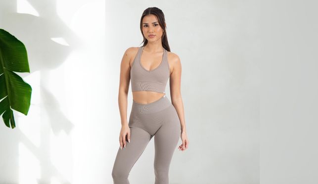 SMILODOX Amaze Ripp Scrunch Leggings Damen – Seamless Scrunch Sporthose für Yoga, Fitness & Alltag