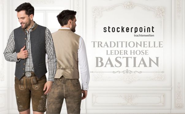 Traditionelle Trachtenlederhose Bastian von Stockerpoint