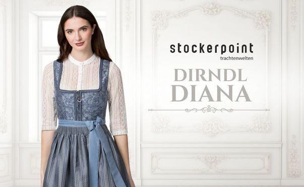 Klassisches Dirndl Diana in Blau