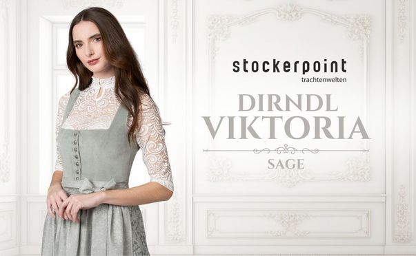 Elegantes Dirndl Viktoria in Samt und Jacquard