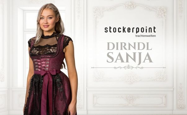 Trendiges Dirndl Sanja in Bordeaux