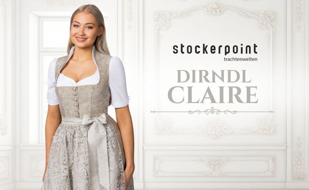 Elegantes Dirndl Claire in Taupe