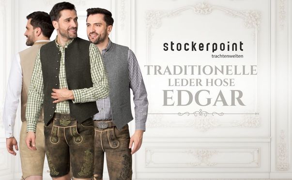 Traditionelle Trachtenlederhose Edgar von Stockerpoint