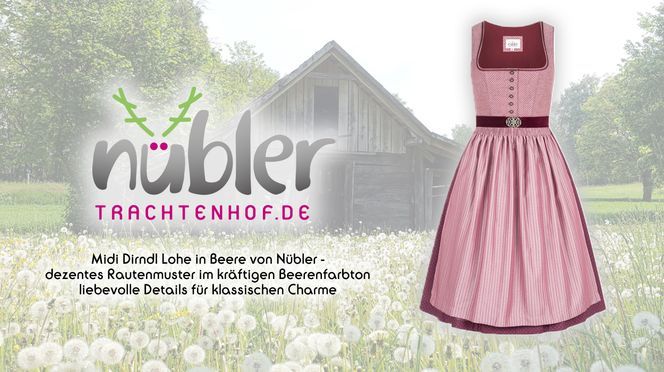 Midi Dirndl Lohe in Beere Tradition trifft auf Eleganz: